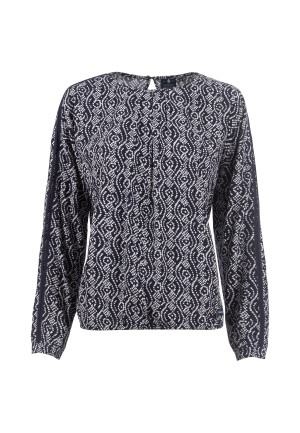Soquesto Damen Bluse gerade Moema Blau 44