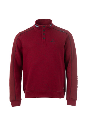 Questo Herren Pullover gerade GuvenQU Rot XXL