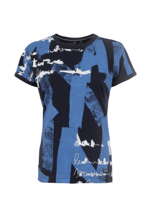 Soquesto Damen T-Shirt gerade OnorinaSOQ Blau S/36