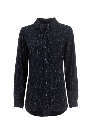 Soquesto Damen Bluse gerade Montaine Blau 36
