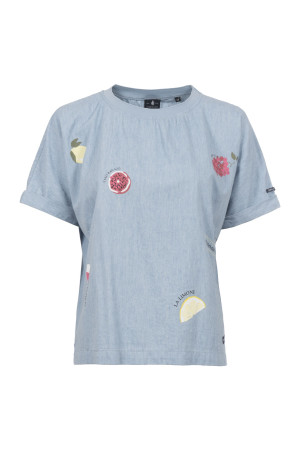 Soquesto Damen Bluse gerade PeniaSOQ Blau 40