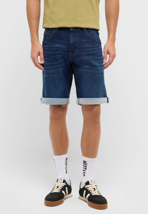 Mustang Herren kurze Hose gerade Chicago Shorts Z Dunkelblau 42