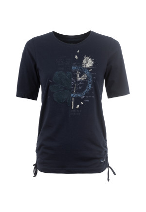 Soquesto Damen T-Shirt gerade OphiraSOQ Blau L/40