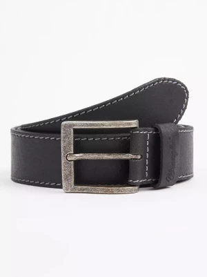 Wrangler Herren Gürtel Stitched Leather Belt Schwarz 90