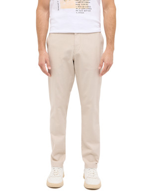 Mustang Herren Hose eng Oakland Chino Beige W42-L38 extra lang