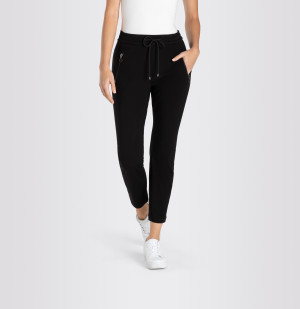 MAC Damen Hose zum Beinende enger werdend Easy Smart Schwarz K36-L29