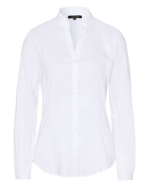 More & More Damen Bluse tailliert Weiß 42