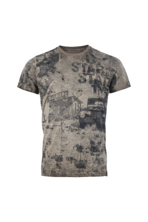 Questo Herren T-Shirt gerade HeinkeQU Braun XXL