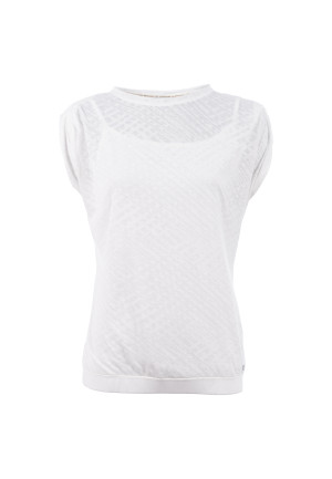 Soquesto Damen Top bequem & leger Malta Weiß XL/42
