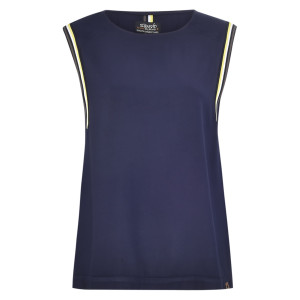 Soquesto Damen Bluse gerade Dunkelblau 36