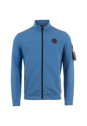 Questo Herren Jacke gerade Blau 3XL