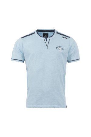 Questo Herren T-Shirt gerade HowardQU Blau XL