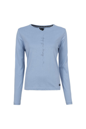 Soquesto Damen Longsleeve gerade OpikaSOQ Blau L/40