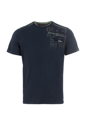 Questo Herren T-Shirt gerade HennekenQU Blau XXL
