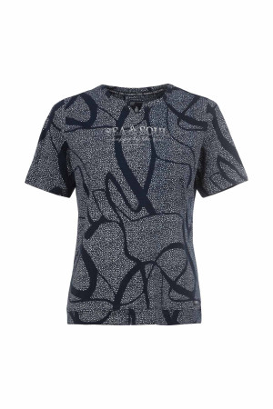 Soquesto Damen T-Shirt tailliert PrijankaSOQ dunkelblau XXL/44