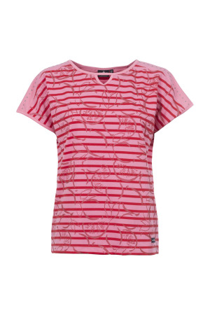 Soquesto Damen T-Shirt gerade PinellaSOQ Pink XL/42