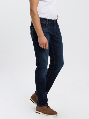 Cross Herren Jeans gerade Dylan Blau W29-L32 extra lang