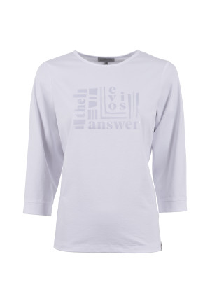 Soquesto Damen 3/4 Arm Shirt gerade Nala Weiß XXL/44