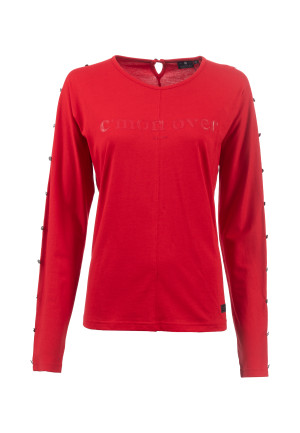 Soquesto Damen Langarmshirt gerade Medje Rot XXL/44