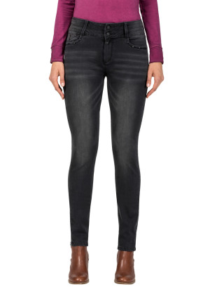Timezone Damen Jeans eng black used W32-L32