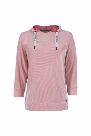 Soquesto Damen 3/4 Arm Shirt gerade PablaSOQ Rot S/36