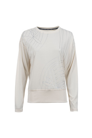 Soquesto Damen Longsleeve gerade OnaSOQ Beige S/36