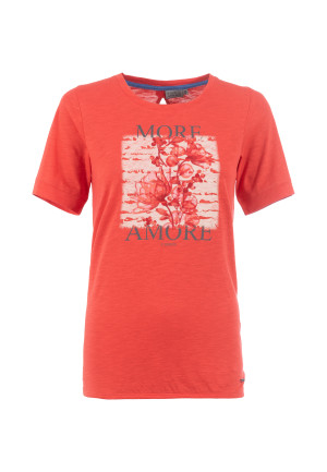 Soquesto Damen T-Shirt gerade OssunaSOQ Rot L/40