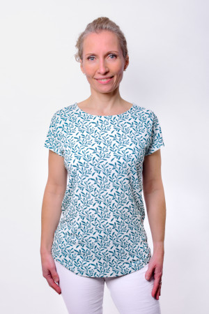 einfach Schön Damen T-Shirt gerade Annemarie Grün 34