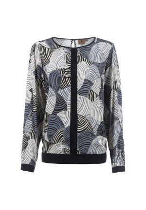 Soquesto Damen Bluse gerade Mia Blau 38