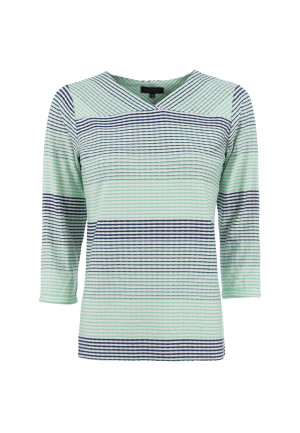 Soquesto Damen 3/4 Arm Shirt gerade OrnellaSOQ Grün XL/42