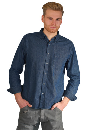 Kera Collection Herren Hemd blue denim L