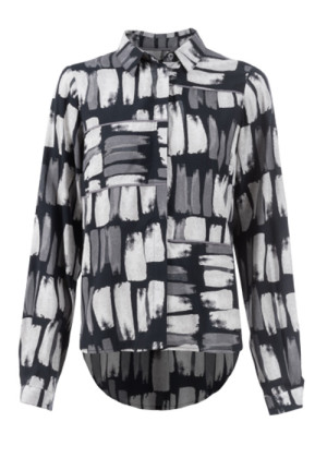 Soquesto Damen Bluse gerade NenjaSOQ Schwarz 36