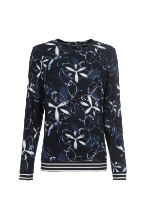 Soquesto Damen Longsleeve gerade OleksandraSOQ Blau L/40