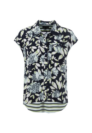 Soquesto Damen Bluse gerade Nigina Blau 38