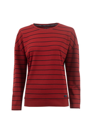 Soquesto Damen Pullover gerade Mehri Rot L/40