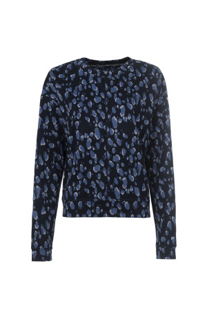 Soquesto Damen Pullover gerade OrlandaSOQ Blau L/40