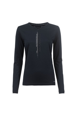 Soquesto Damen Langarmshirt gerade OlwenSOQ Blau M/38