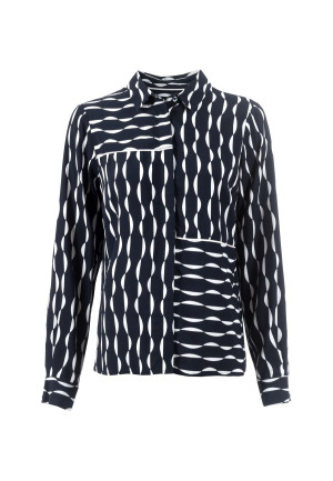 Soquesto Damen Bluse gerade NoemiaSOQ Dunkelblau 38