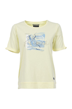 Soquesto Damen T-Shirt gerade PerinasSOQ Gelb Hell 2 S/36