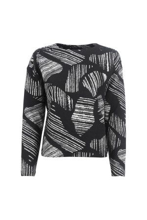 Soquesto Damen Pullover gerade OrikidaSOQ Schwarz L/40
