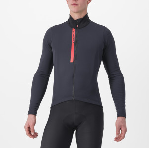 Castelli -  Entrata Thermal Jersey  -  Light Black / Red - S