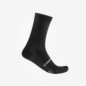 Castelli -  Espresso 18 Sort  -  Sokker - XXL