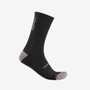 Castelli -  Venti Soft Merino Sokker  -  Sort - L/xl