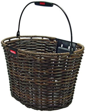 Klickfix - Kurv Front Oval Brun Flet