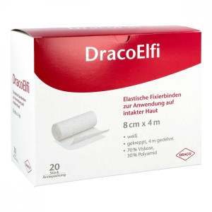 Dracoelfi elastisch Fixierbinde 8 cmx4 m gekreppt