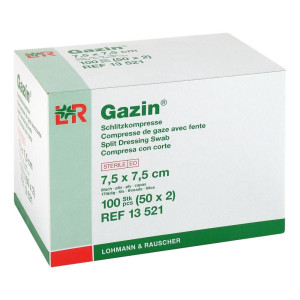 Gazin Schlitzkompressen 7,5x7,5cm 8fach steril