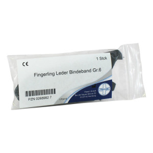 Fingerling Leder Größe 6 mit Bindeband