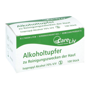 Careliv Produkte Alkoholtupfer 3x6cm steril mit Isopropylalkohol