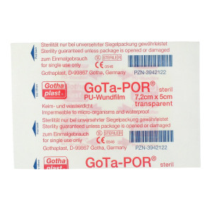 Gota-por Pu Wundfilm 7,2x5 cm steril Pflaster