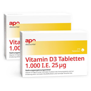 Vitamin D3 Tabletten 1000 I.E. von apodiscounter